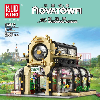 Botanical Garden Building Set with LED Lights front view display model