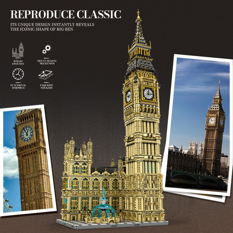 big ben clock tower building block set additional angle view