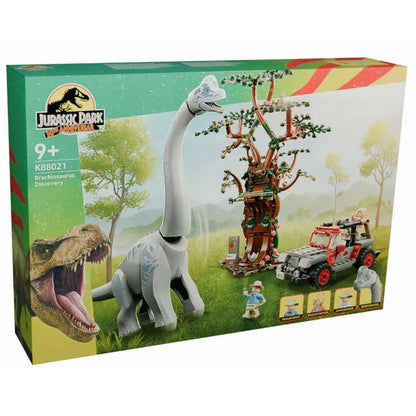 Brachiosaurus dinosaur building block model, side view