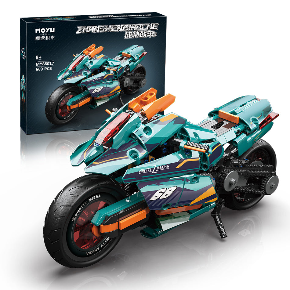 Display photo of the finished motorcycle block model