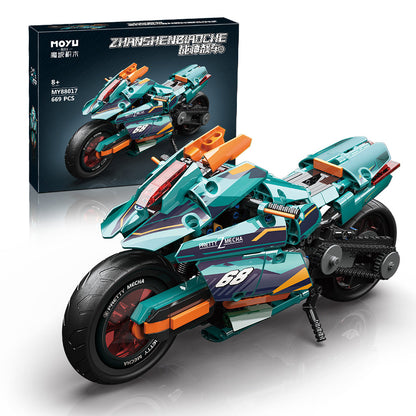 Display photo of the finished motorcycle block model