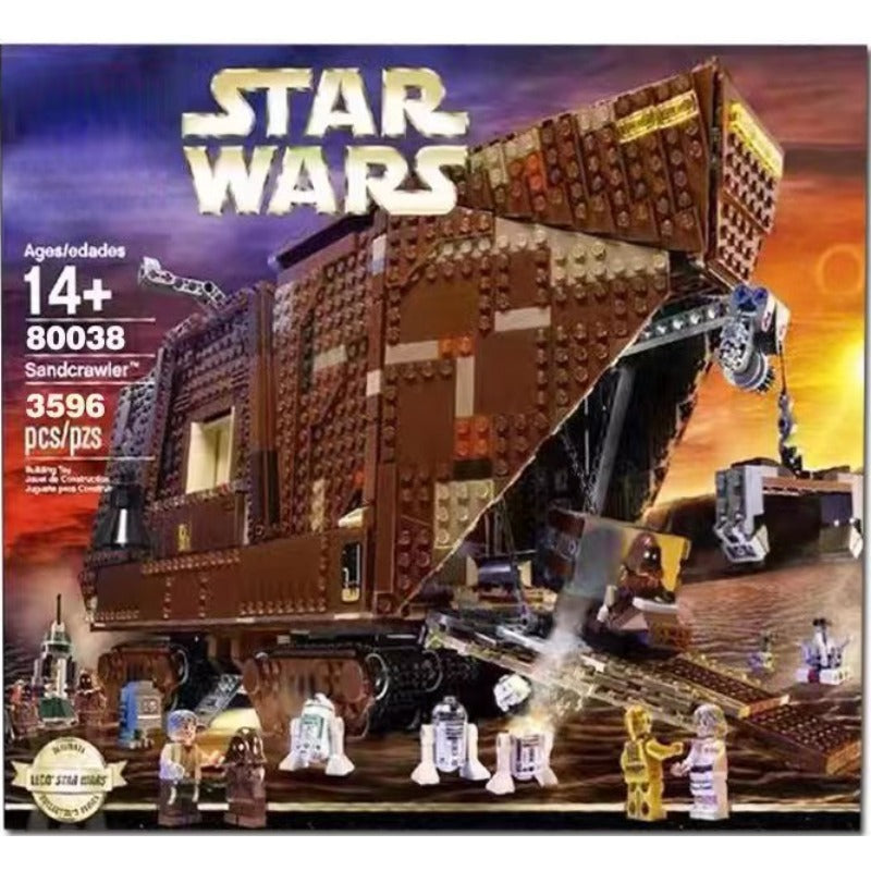 Second view of the 3296-piece sandcrawler brick model