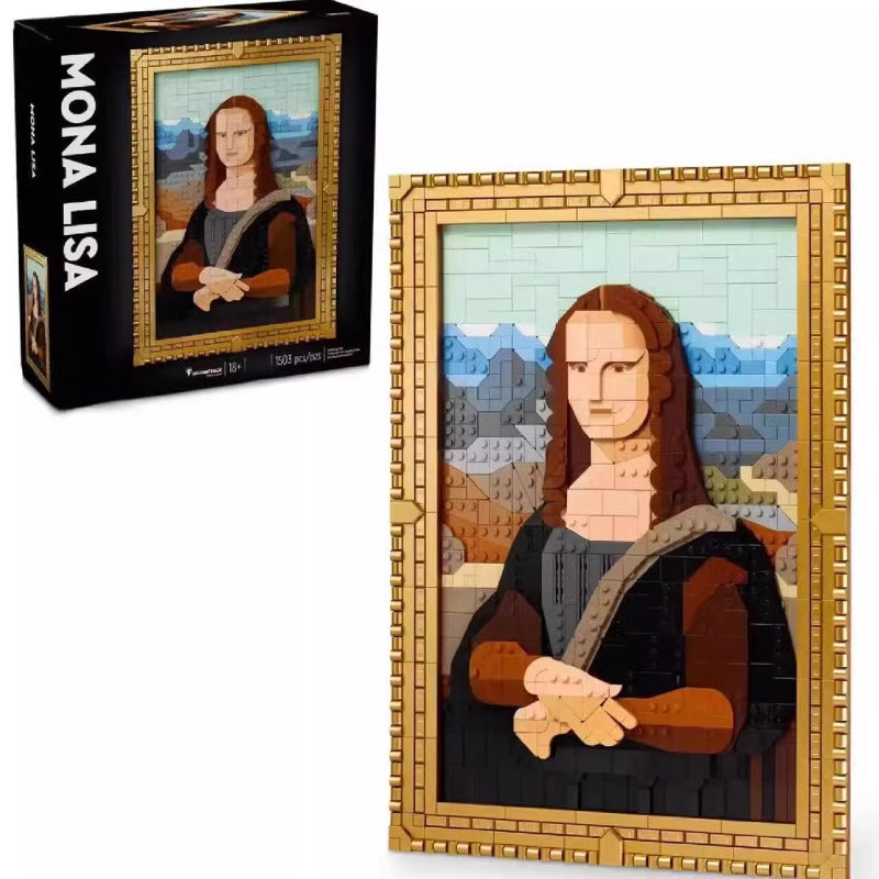 Overview image of the assembled set for wall or shelf display