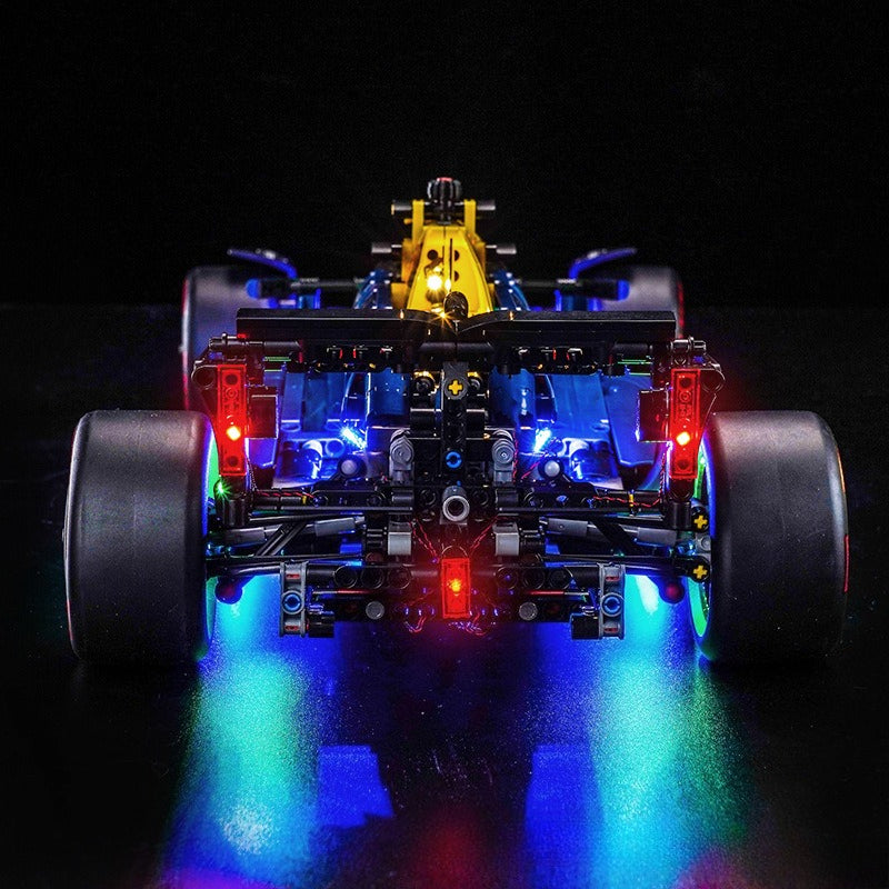 Formula racing car block model, cockpit detail
