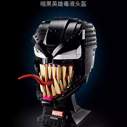 Villain head bust displayed on its stand