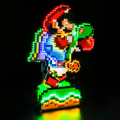 Close-up detail of the 1215 PCS ABS brick build