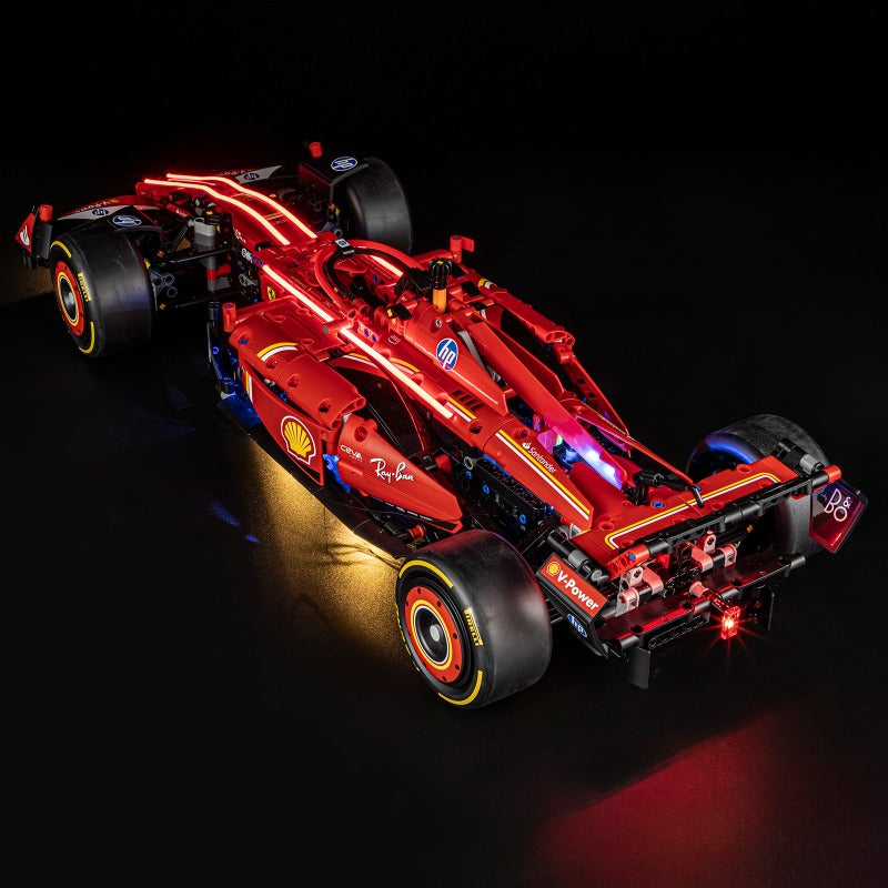 Formula racing car building block model, rear wing detail