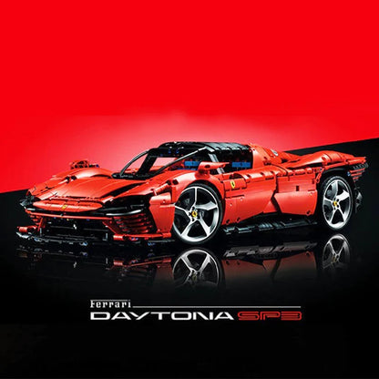 Technic Ferrari Daytona SP3 – 3778PCS LEGO-Compatible Building Blocks | 1:8 Scale Hypercar Collector Set
