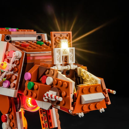 Rear angle of the assembled gingerbread walker set