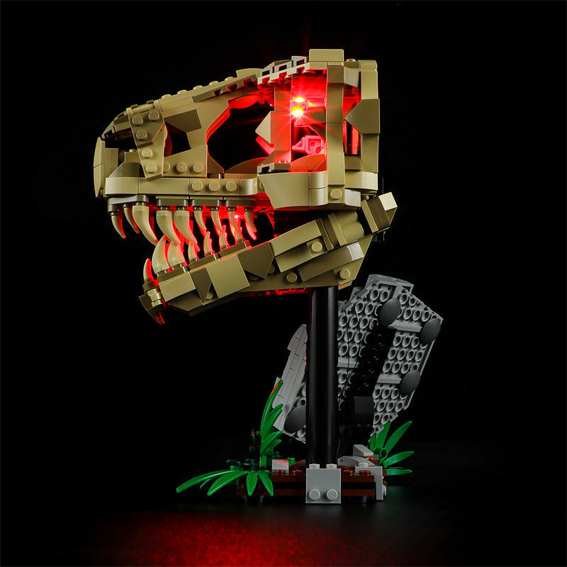 Dinosaur fossil T. rex skull building block model gallery photo