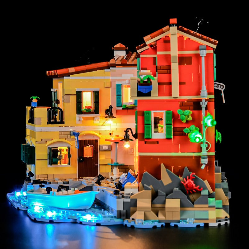 Italian Riviera building block model, build in progress