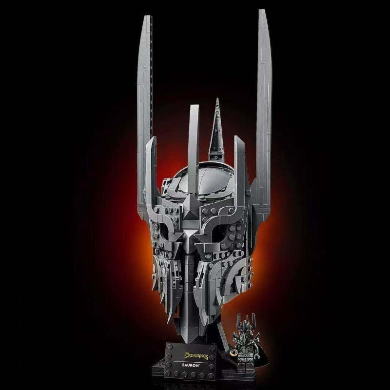 538-piece helmet brick model, additional angle