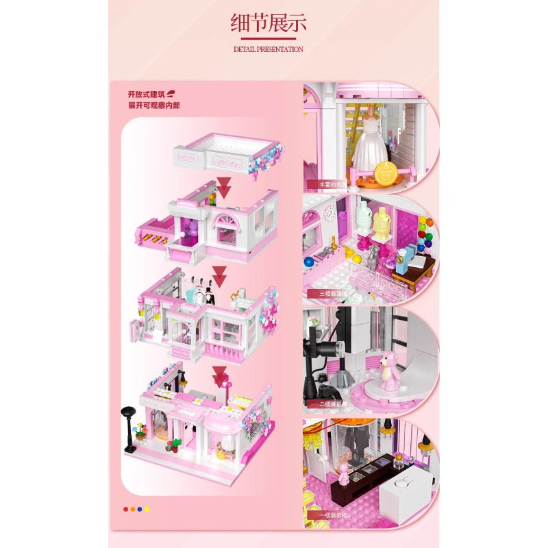 Wedding Dress Parlor Micro Brick Building Set – 1004 PCS – detail view 3