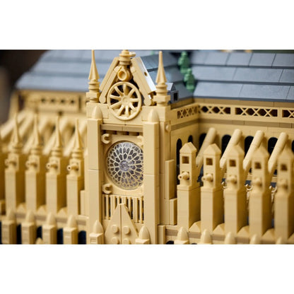 Close view of the architectural detailing