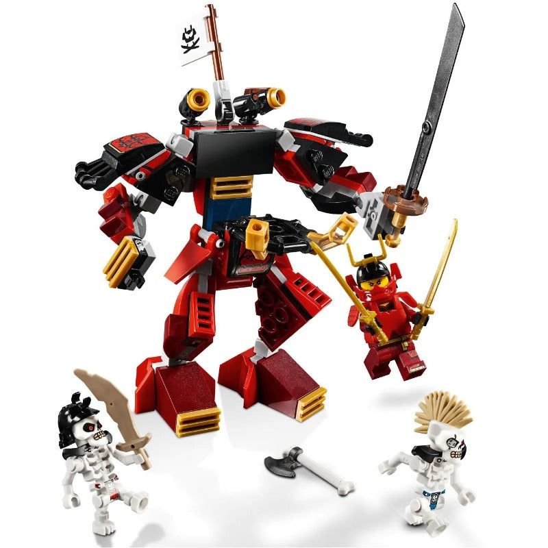 Alternate view of the assembled Samurai Mech brick model