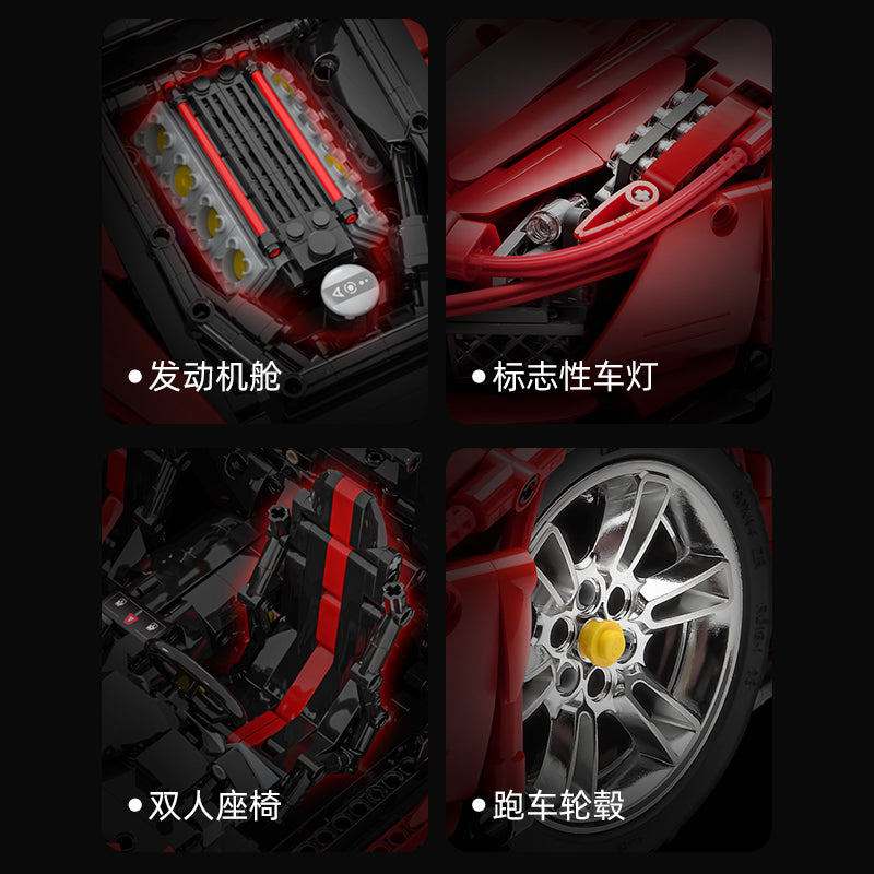 Detailed interior and cockpit view of the RC supercar model