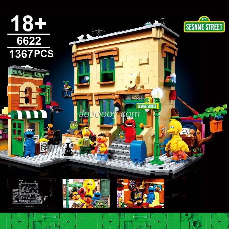 Iconic City Street Building Set front view display model