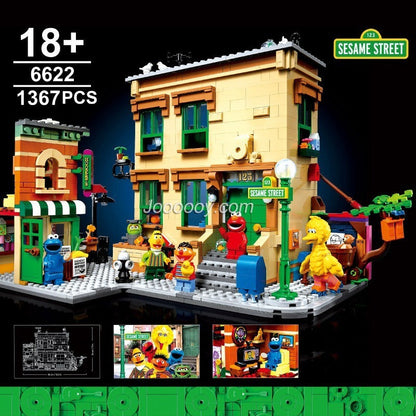 Iconic City Street Building Set front view display model