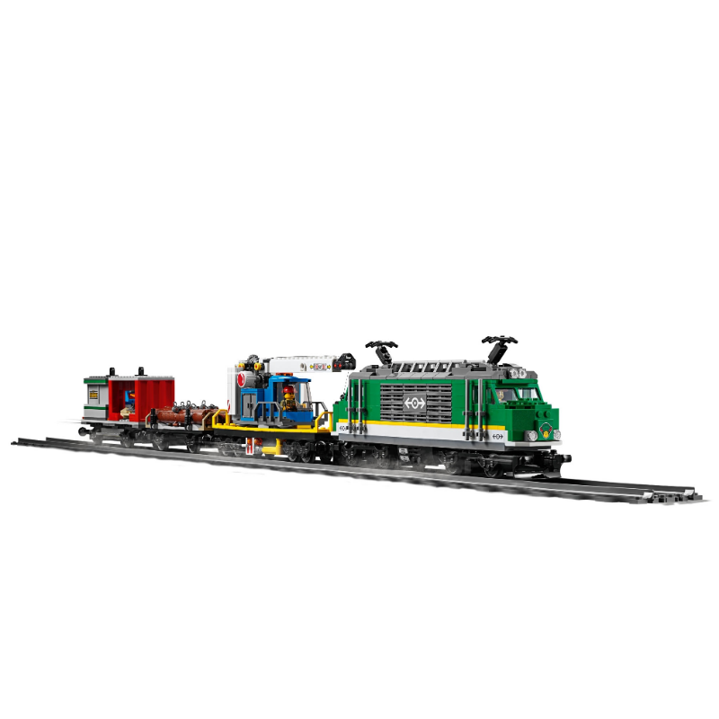 1226-piece cargo train brick model, alternate view