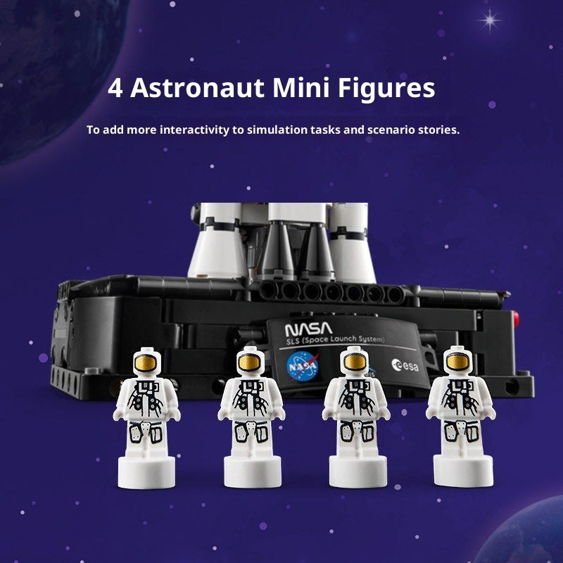 Additional product photo of the 632-piece NASA Artemis rocket block set