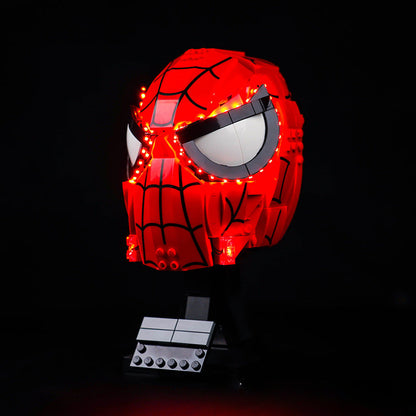 Spider-Man mask building block set LED option