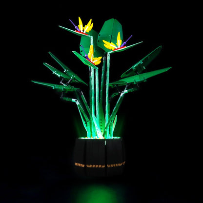 Bird of paradise building block set side view