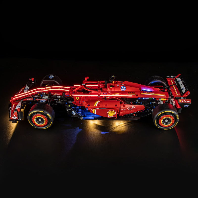 Formula racing car block set, side profile view