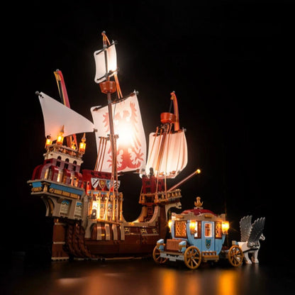 Triwizard Tournament brick model shown with the LED lighting option