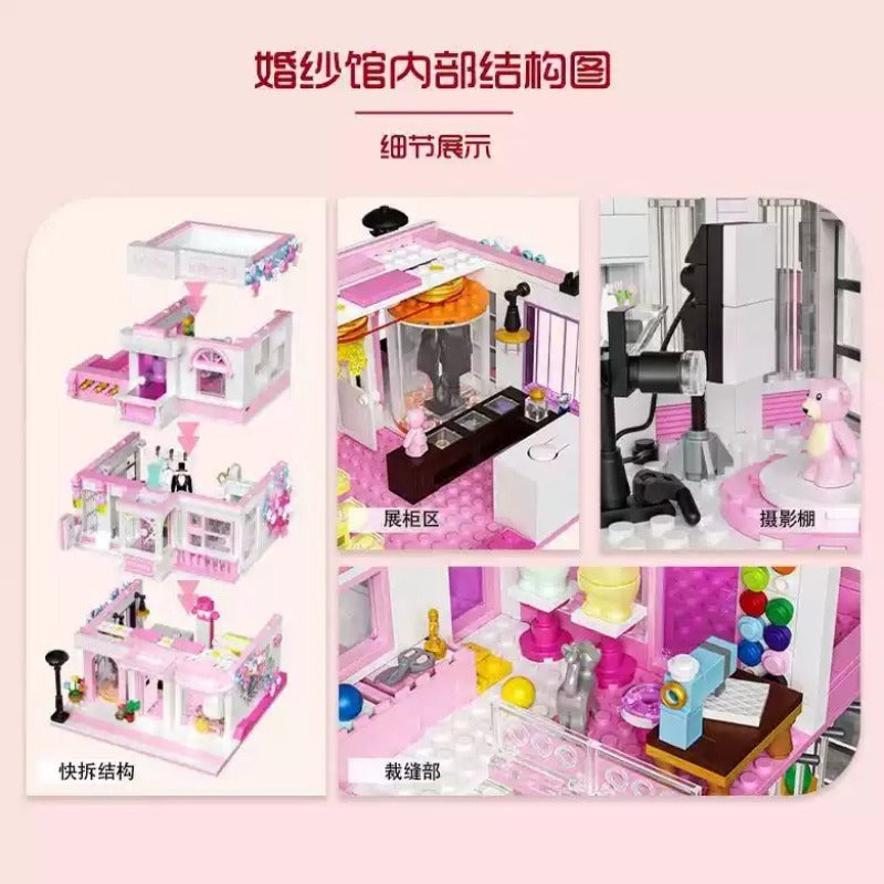 Wedding Dress Parlor Micro Brick Building Set – 1004 PCS – detail view 1
