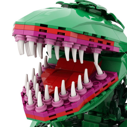Alien flower MOC shown on display