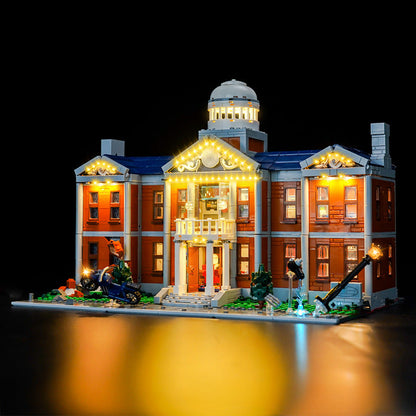 Mansion building block set with LED lighting option