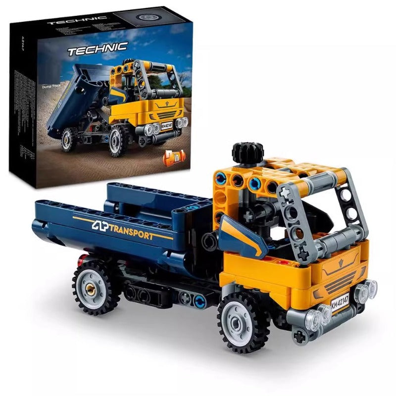 Dump truck 177-piece building block set assembled