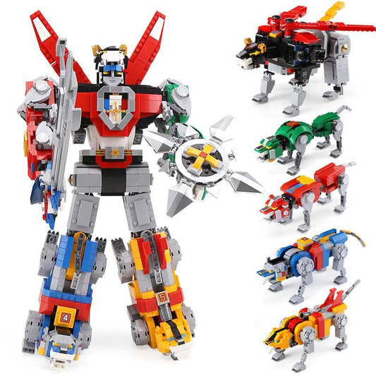 Voltron robot lions building block set combined robot mode