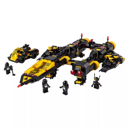Rear view of the assembled Blacktron Renegade model
