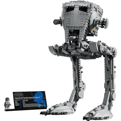 AT-ST walker vehicle building block set, side view