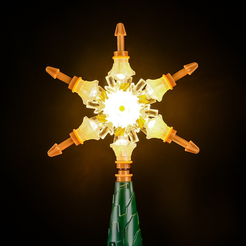 Family Christmas Tree Decoration building block model, detail shot