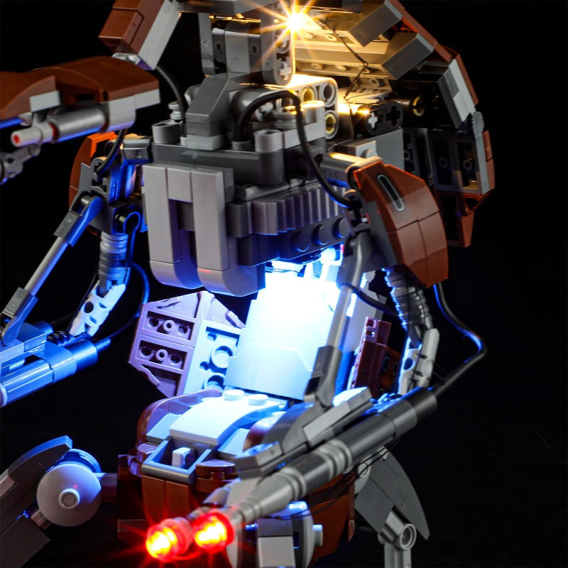 Another angle of the assembled block droid