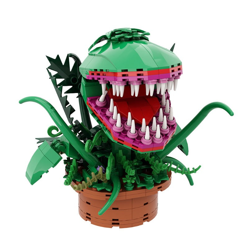 Side view of the brick alien flower build