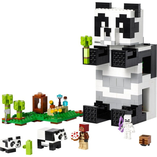 The Panda Haven building block set, 573 pieces, assembled