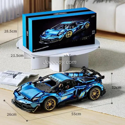 limited edition Italian supercar building block model, front three-quarter view