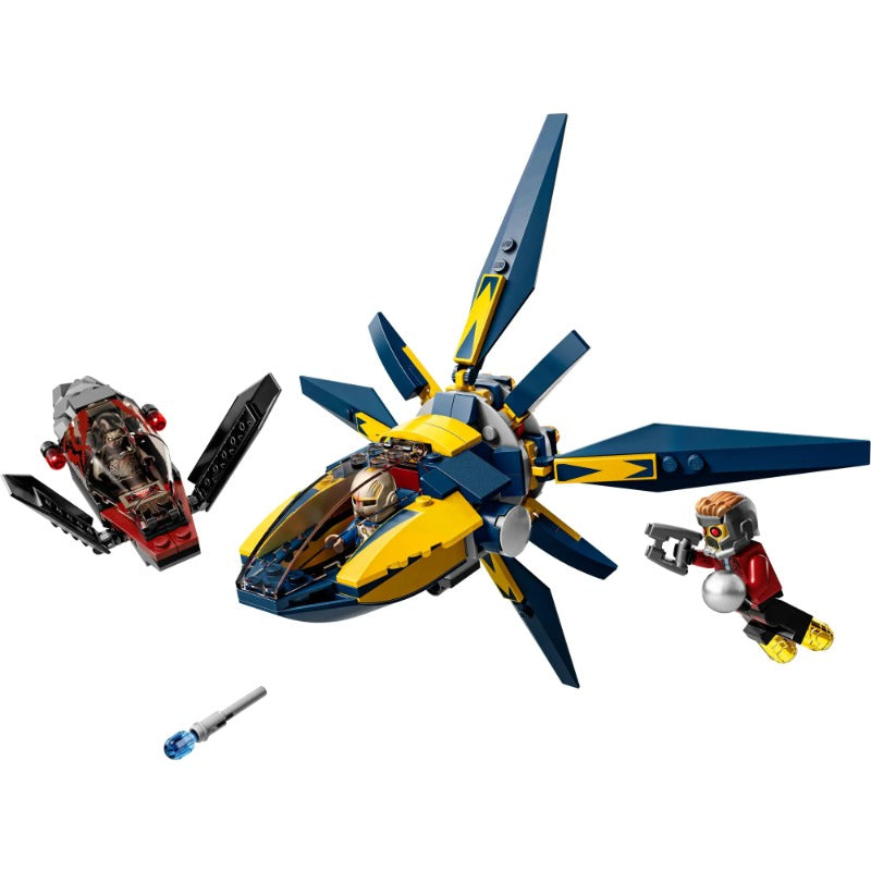 Space fighter building block set with two starship models