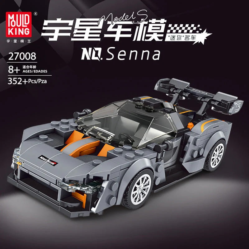 mini sports car building block display model, door and panel detail