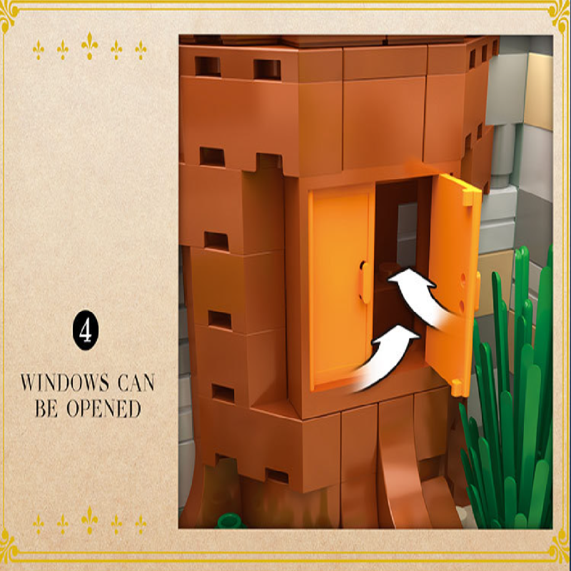 Medieval European Tree House Building Block Set – 2566 PCS – detail view 5