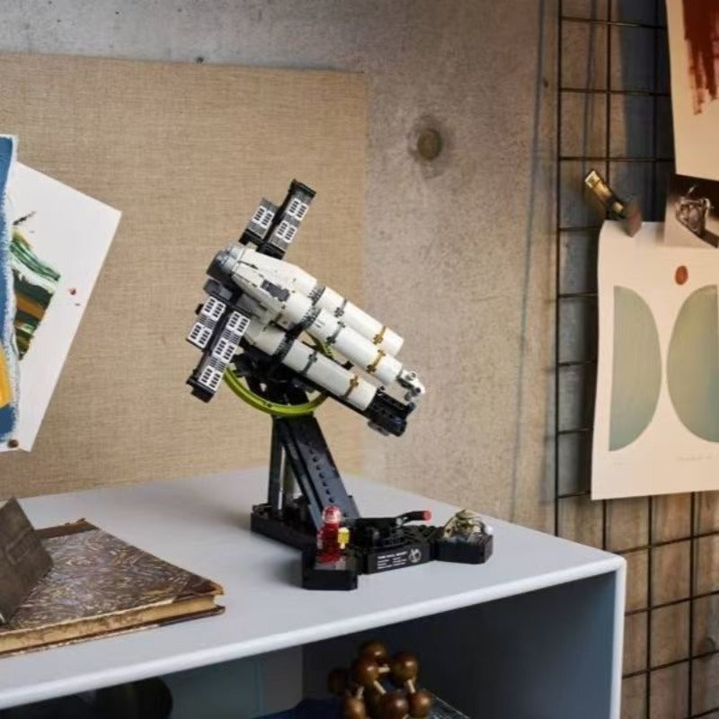 Close-up of space building blocks