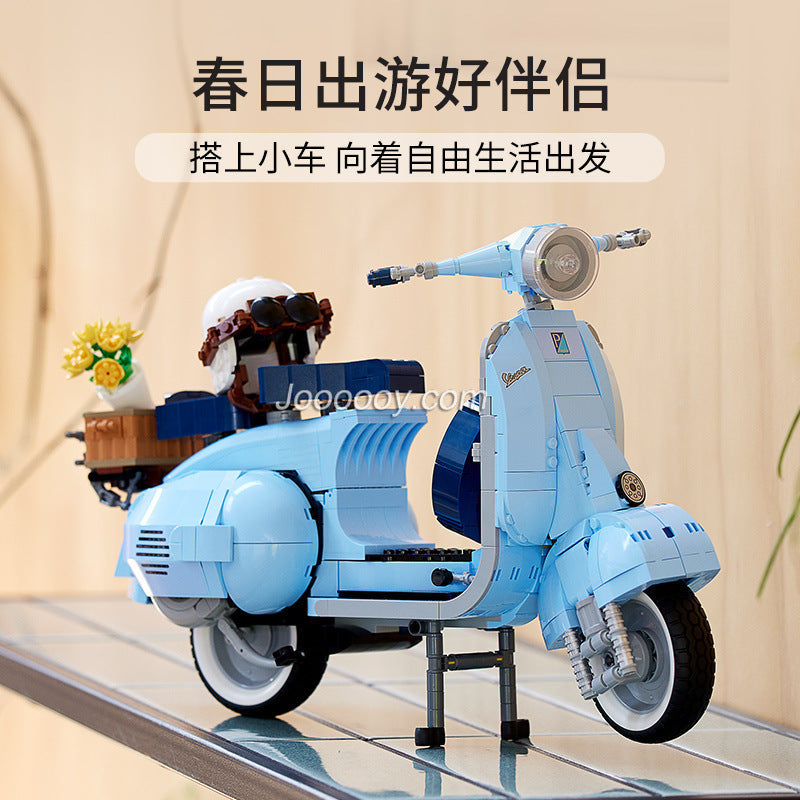 Assembled Vespa 125 scooter building block model