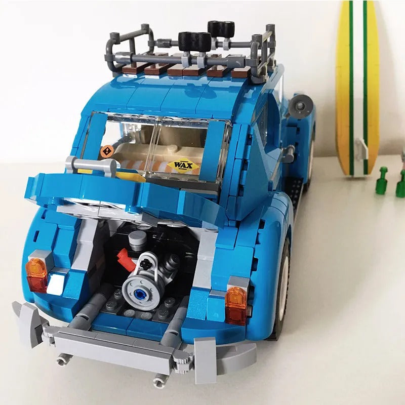 Classic Beetle car building block toy top view