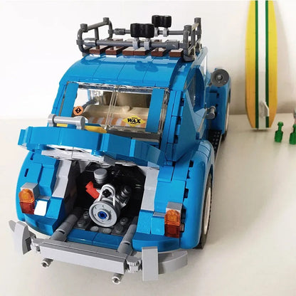 Classic Beetle car building block toy top view