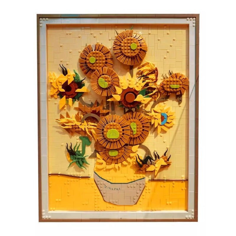 Van Gogh Sunflowers art building block set main view