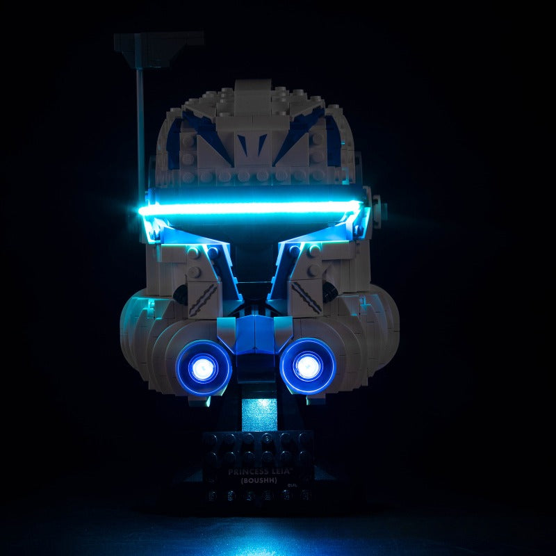 Helmet building block set with LED lighting option