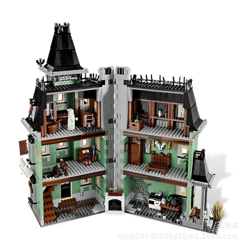 Haunted House Building Set side angle building block construction